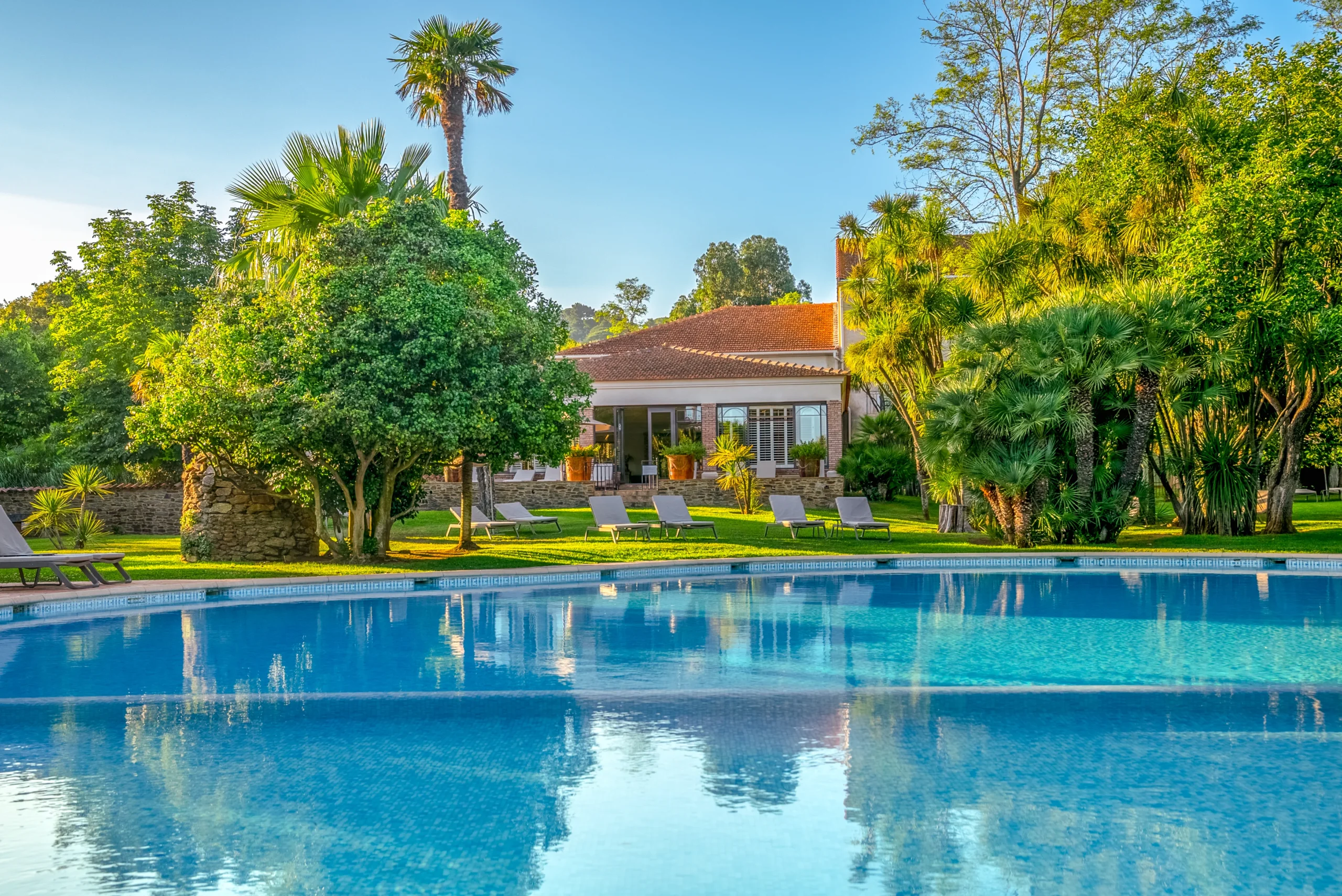 the outdoor pool and spa